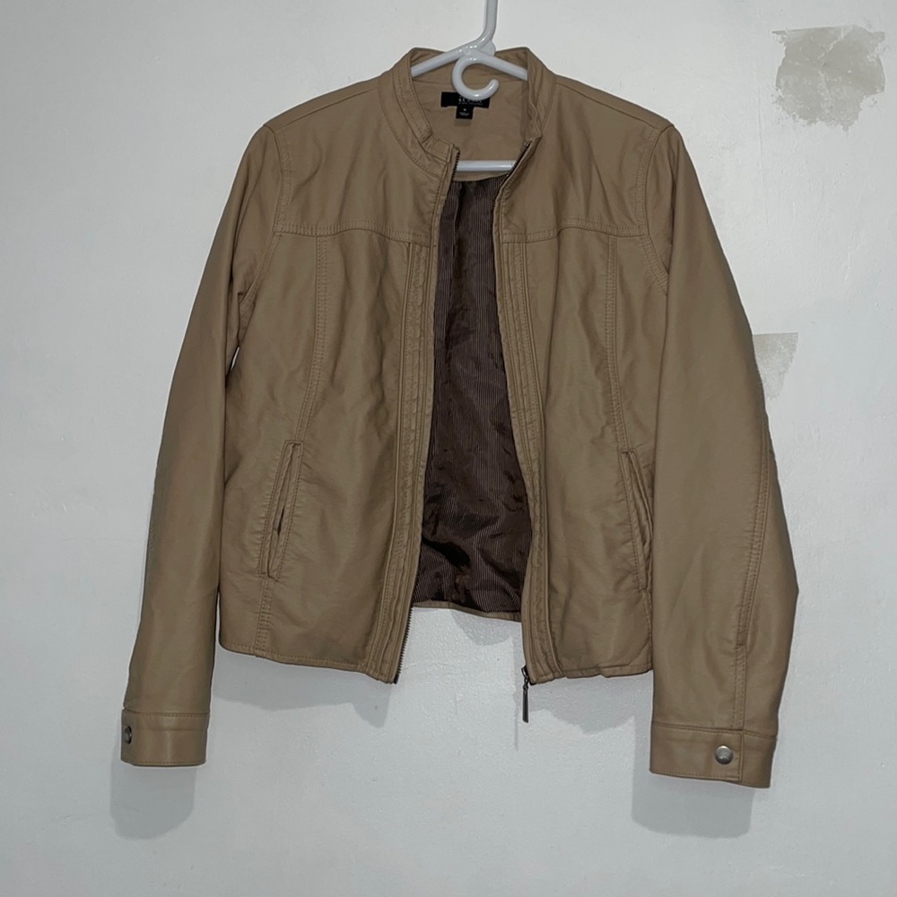 Size M Women’s a.n.a Light Brown Faux Leather Jacket